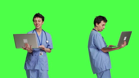 Krankenschwester-Nimmt-An-Einem-Online-Telemedizin-Videoanruf-Auf-Dem-Laptop-Teil